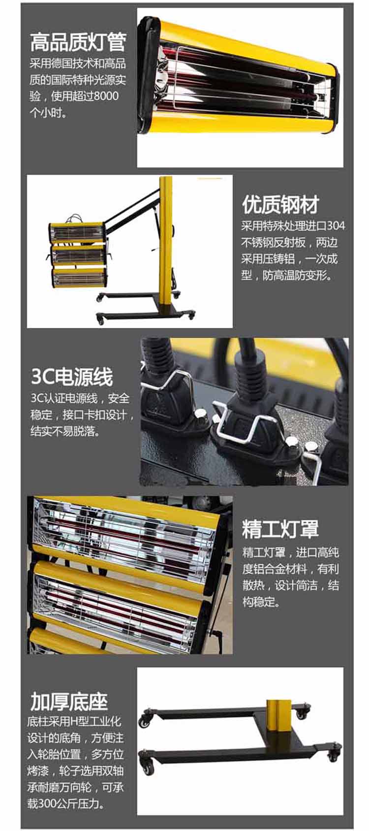 汽车短波红外线烤漆灯